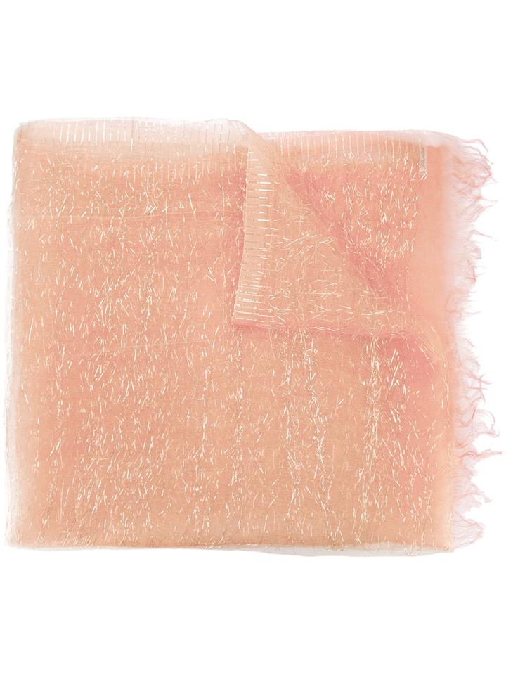 Faliero Sarti - Dionisio Scarf - Unisex - Silk/polyamide - One Size, Pink/purple, Silk/polyamide