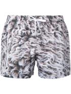 Paura - Abstract Print Swim Shorts - Men - Polyester - L, Polyester