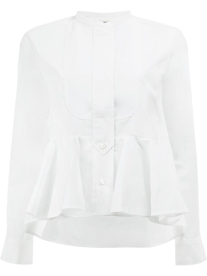 Maison Rabih Kayrouz Cropped Peplum Shirt - White