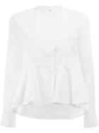 Maison Rabih Kayrouz Cropped Peplum Shirt - White
