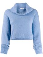 Semicouture Wide-neck Sweater - Blue