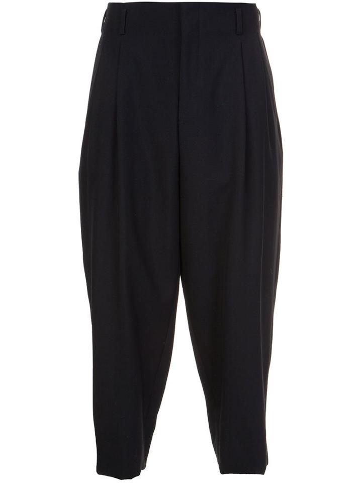 Comme Des Garçons Homme Plus Cropped Trousers, Men's, Size: Small, Black, Wool