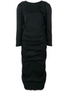 Attico Deep V Back Dress - Black