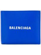 Balenciaga Everyday Logo Wallet - Blue