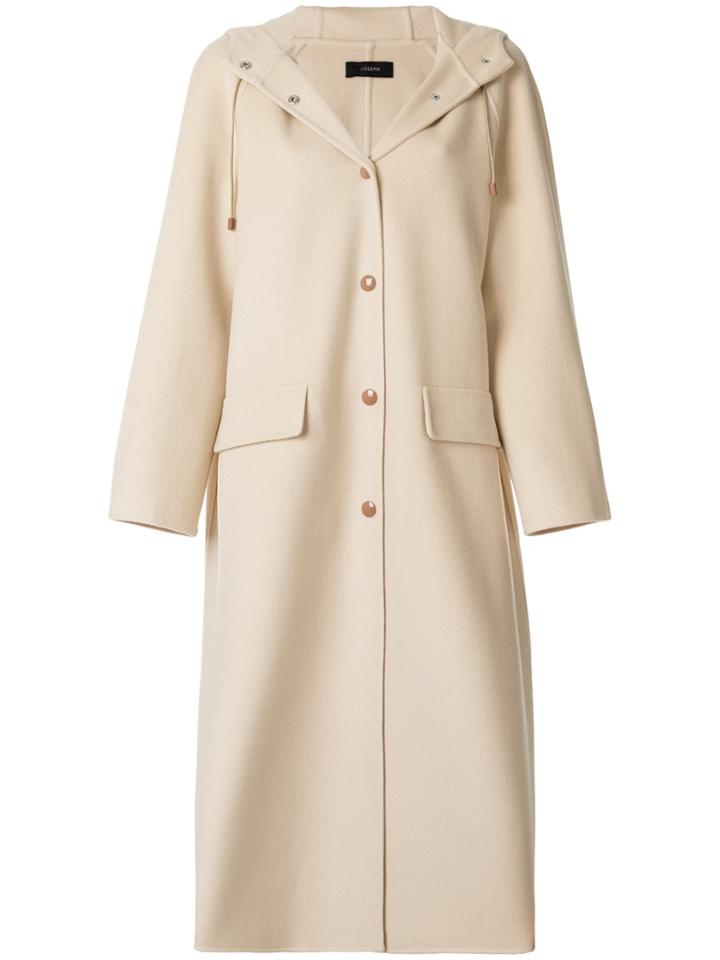 Joseph Hooded Coat - Nude & Neutrals