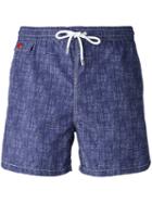 Kiton - Flap Pocket Swim Shorts - Men - Polyester - M, Blue, Polyester