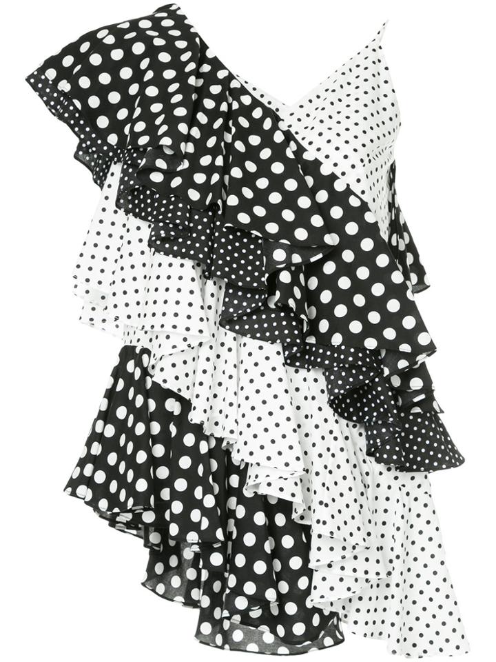 Romance Was Born Toot Toot Ruffle Top - White