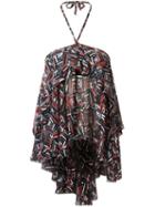 Andrea Bogosian Printed Blouse, Women's, Size: Medium, Silk