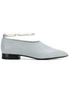 Jil Sander Pointed Toe Ballerina Shoes - Blue