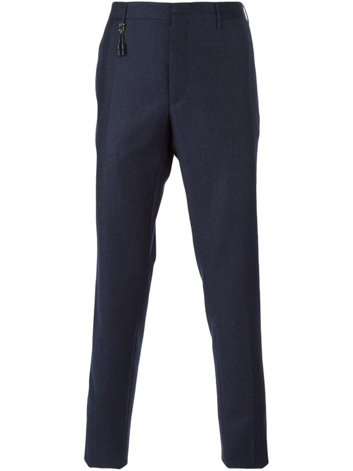 Incotex Tailored Trousers, Men's, Size: 56, Blue, Wool