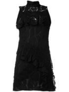 Iro - High Neck Lace Dress - Women - Cotton/polyester/acetate/cupro - 38, Black, Cotton/polyester/acetate/cupro