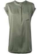 Hemisphere Loose Fit T-shirt, Women's, Size: Large, Green, Silk/spandex/elastane