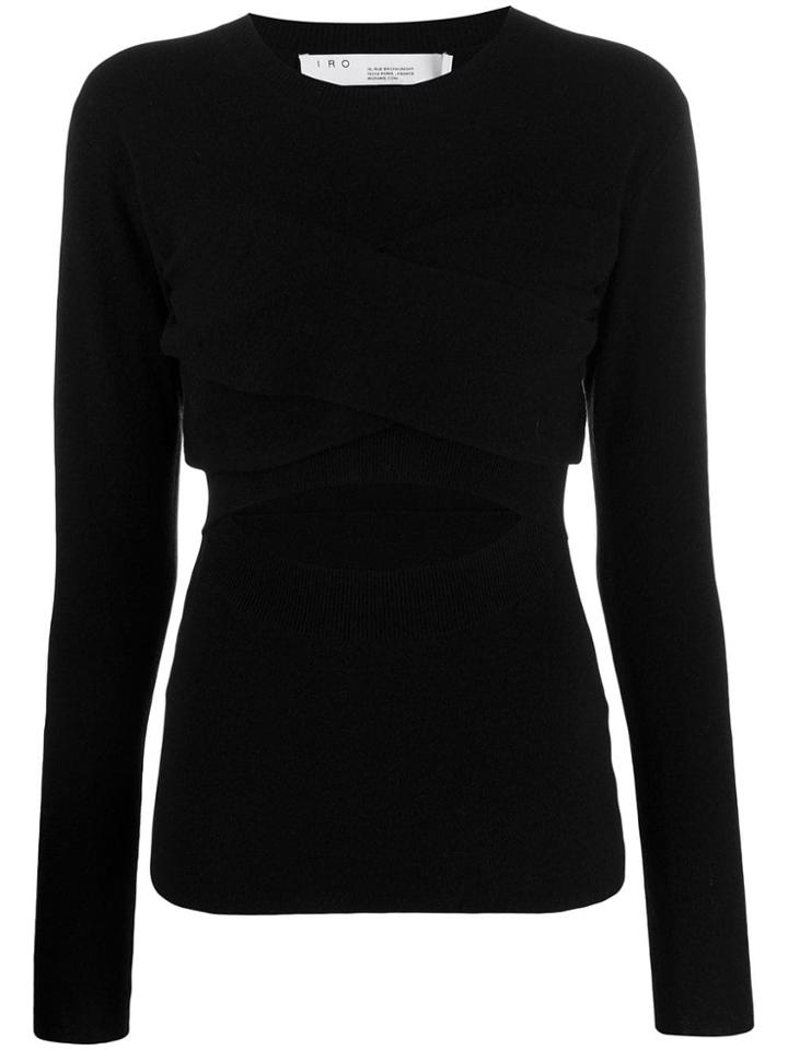 Iro Denny Cut-out Top - Black