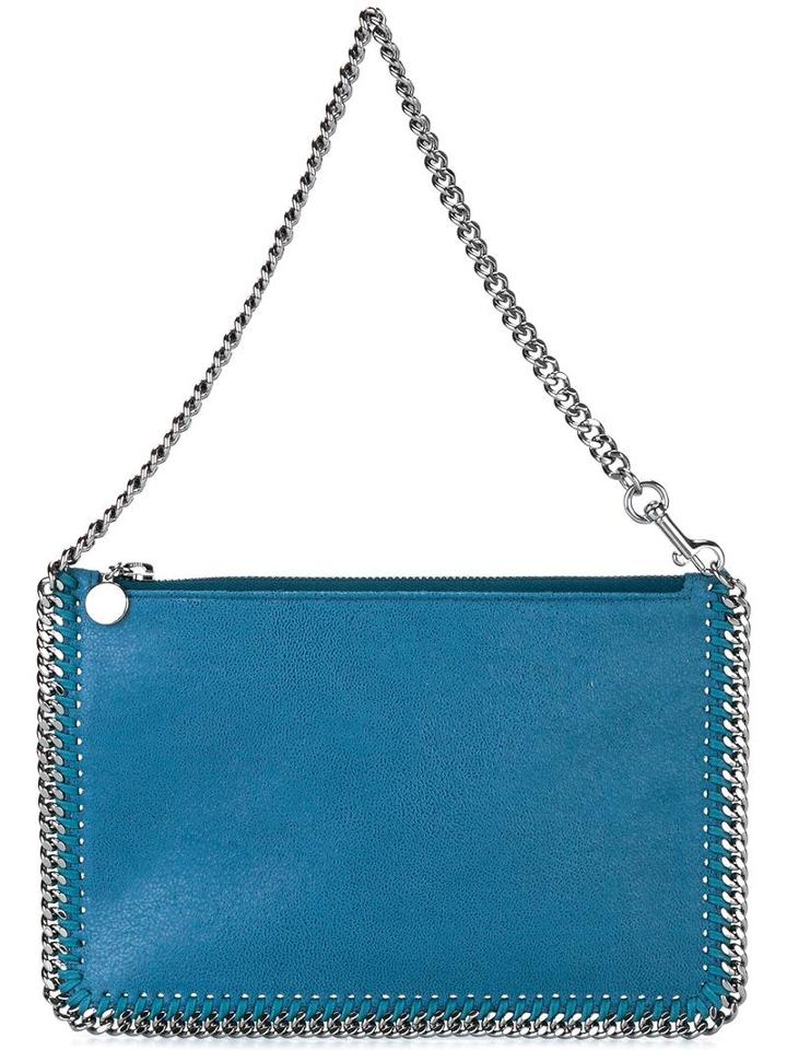Stella Mccartney Falabella Clutch, Women's, Blue, Polyester