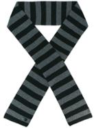 Saint Laurent Collegiate Striped Skinny Scarf, Men's, Cashmere