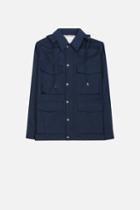 Ami Alexandre Mattiussi Short Parka, Men's, Size: Xl, Blue, Cotton
