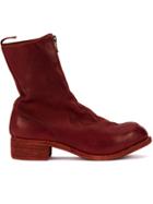 Guidi Zip-up Fitted Boots - Red