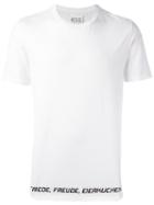Maison Margiela Printed Hem T-shirt, Men's, Size: 48, White, Cotton