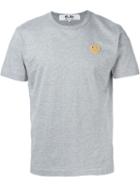 Comme Des Garçons Play Embroidered Heart T-shirt, Men's, Size: Xl, Grey, Cotton