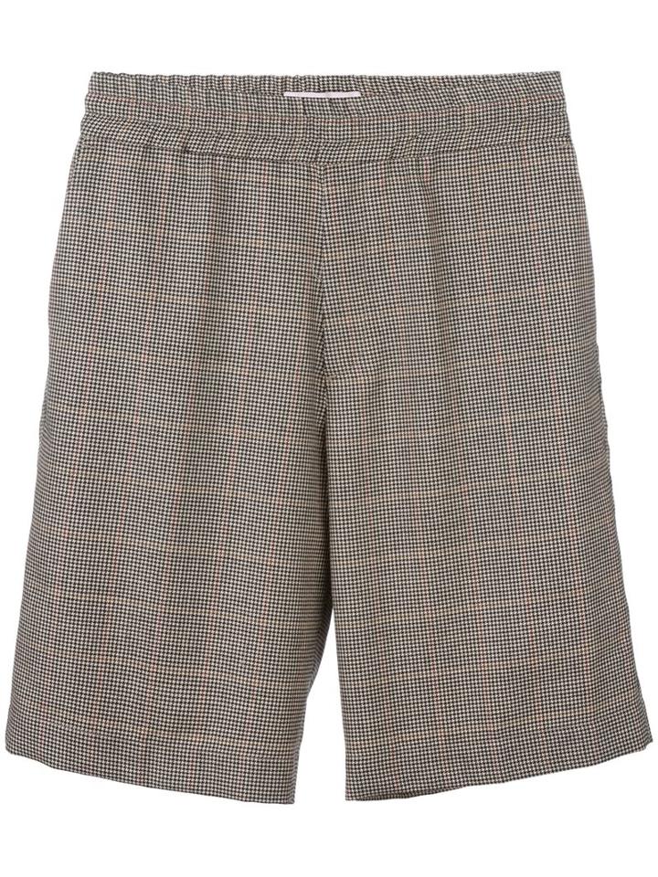 Palm Angels 'prince Of Wales' Shorts, Men's, Size: 48, Nude/neutrals, Viscose/wool