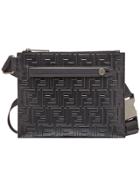 Fendi Logo Clutch Bag - Black