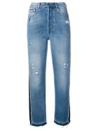 Pt05 Panelled Mom Jeans - Blue