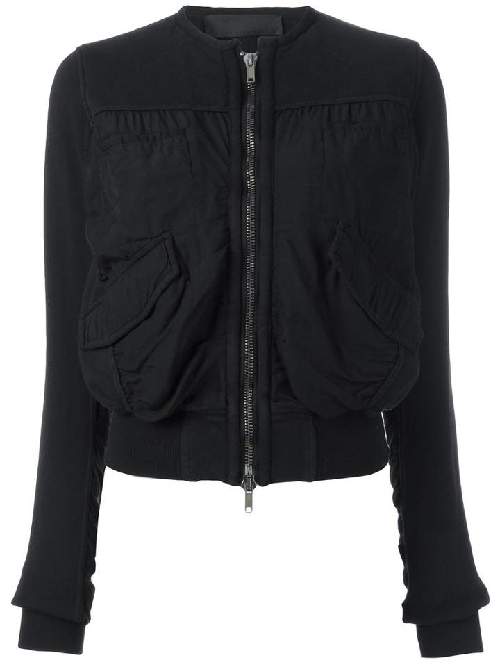 Haider Ackermann Patch Pocket Bomber Jacket, Women's, Size: Medium, Black, Cotton