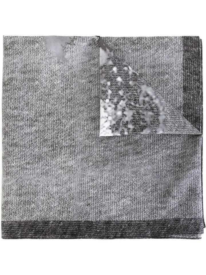 Givenchy Rottweiler Print Scarf, Men's, Grey, Cotton