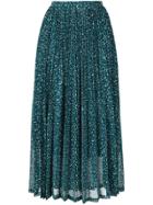 Tomorrowland Pleated Printed Skirt - Blue