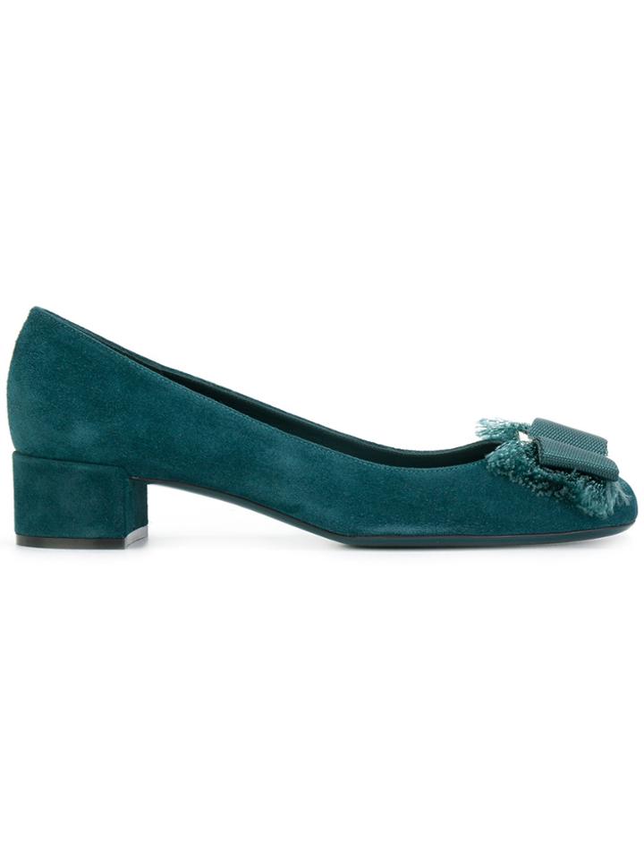 Salvatore Ferragamo Marlia Ballerina Shoes - Green