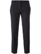 Armani Jeans Slim-fit Cropped Trousers, Women's, Size: 40, Blue, Viscose/cotton/modal/spandex/elastane