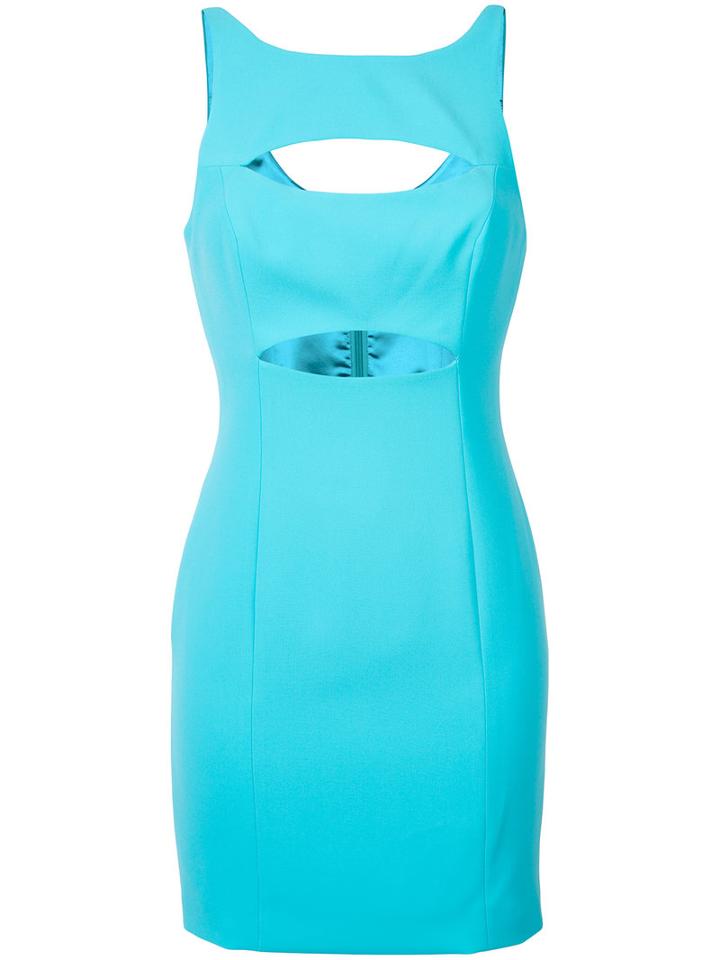 Jay Godfrey - Cut Out Detailed Dress - Women - Polyester/polyurethane - 2, Blue, Polyester/polyurethane