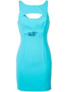 Jay Godfrey - Cut Out Detailed Dress - Women - Polyester/polyurethane - 2, Blue, Polyester/polyurethane