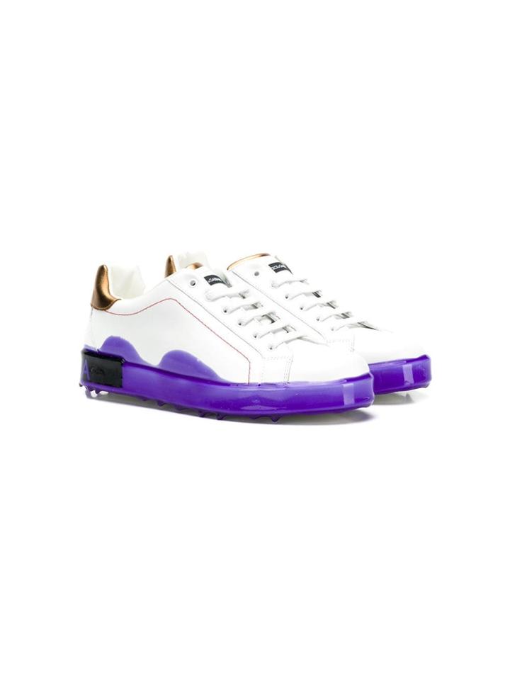 Dolce & Gabbana Kids Logo Colour-block Sneakers - White
