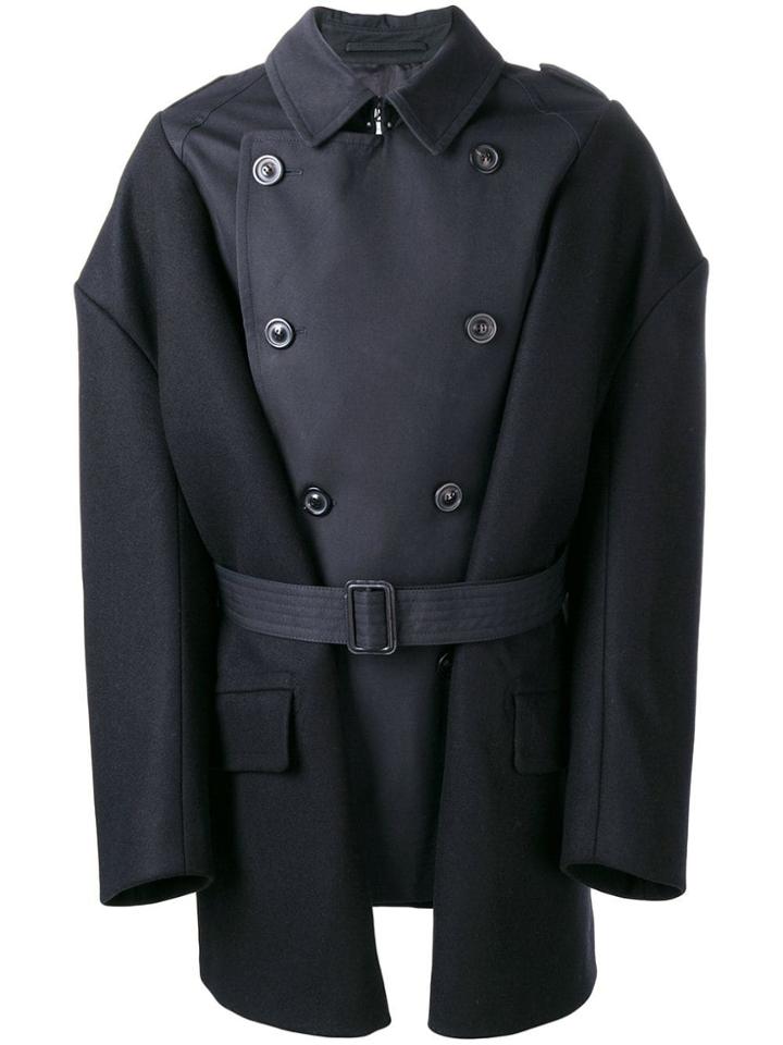 Maison Margiela Double-breasted Trench Coat - Blue