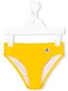 K Way Kids - Logo Print Swimming Trunks - Kids - Polyamide/polyester/spandex/elastane - 4 Yrs, Yellow/orange