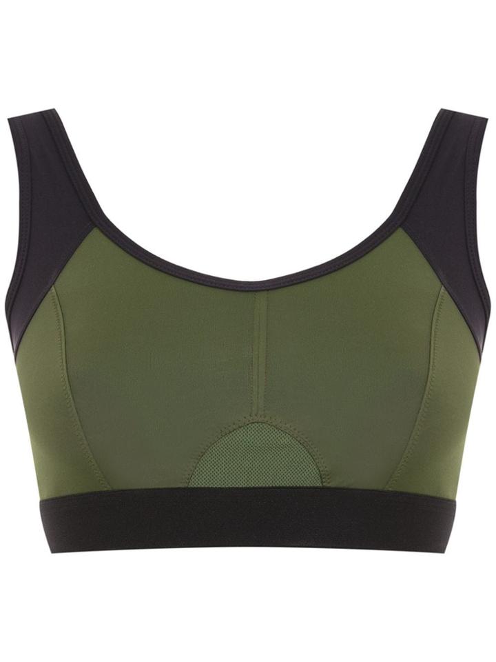 Track & Field Anatomic Top With Cut Detail - Green