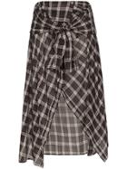 Faith Connexion High-waisted Asymmetric Hem Midi Skirt - Black