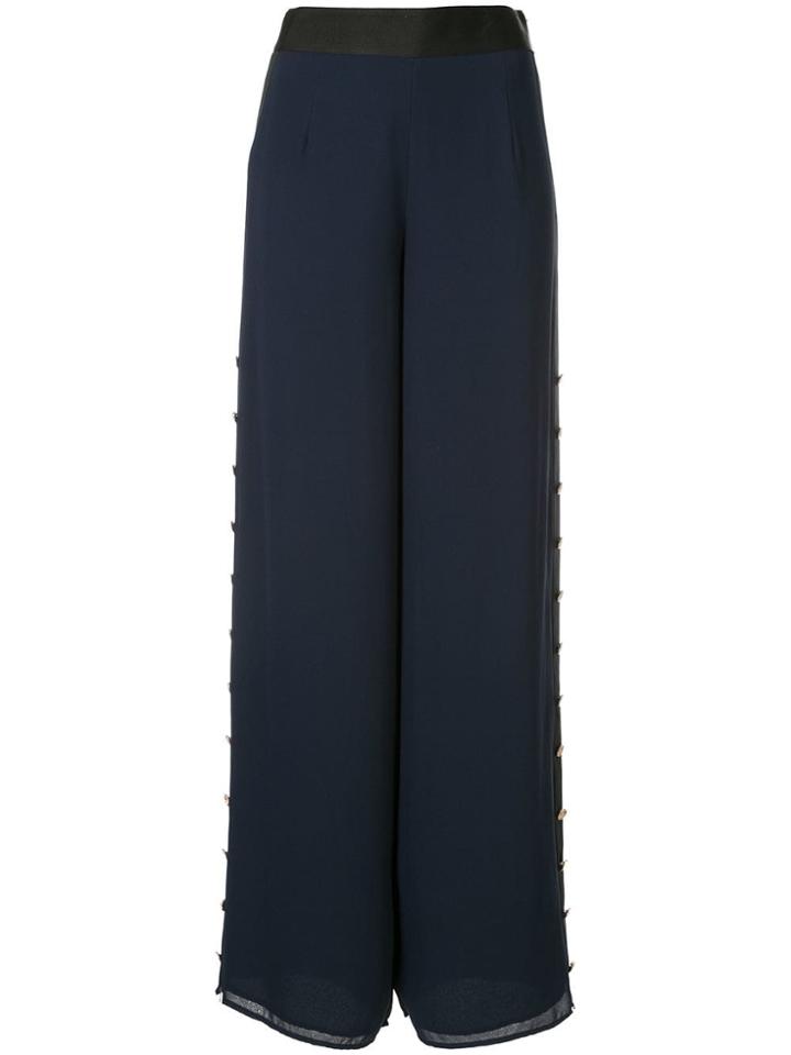 Edward Achour Paris Wide-leg Trousers - Blue