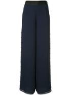 Edward Achour Paris Wide-leg Trousers - Blue