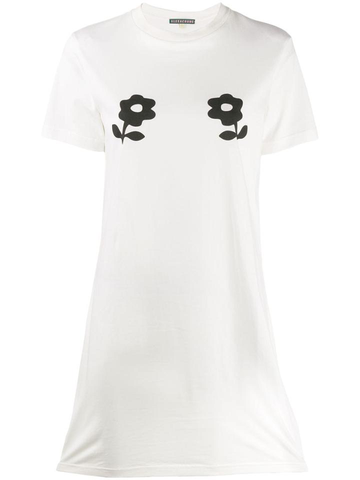 Alexa Chung Oversized Floral Print T-shirt - White