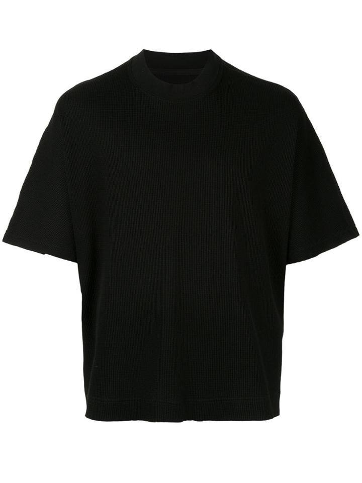 Julius Ribbed Design T-shirt - Black