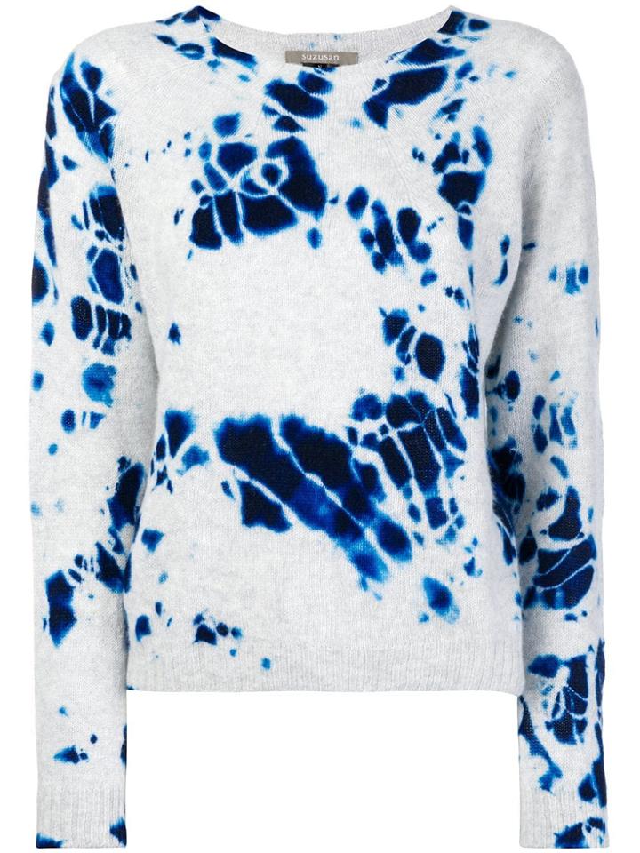 Suzusan Tie-dye Fitted Sweater - Grey