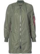 L-2b Long Jacket - Women - Nylon - L, Green, Nylon, Alpha Industries