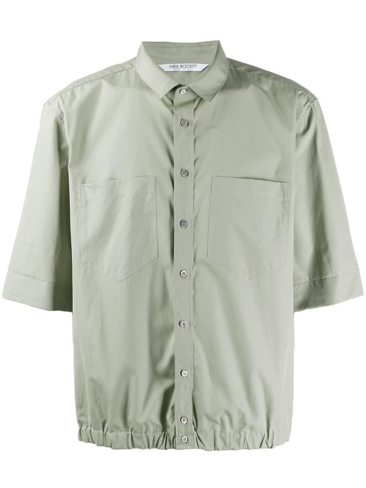 Neil Barrett Short-sleeve Fitted Shirt - Grey