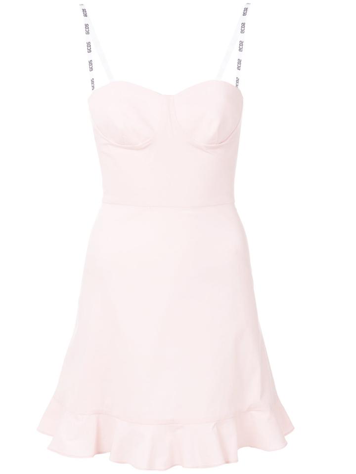 Gcds Frill Hem Bustier Dress - Pink & Purple