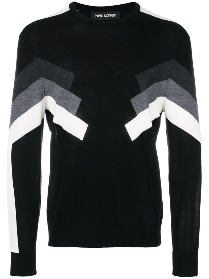 Neil Barrett Panelled Jumper - Black