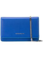 Givenchy Logo Plaque Chain Wallet - Blue