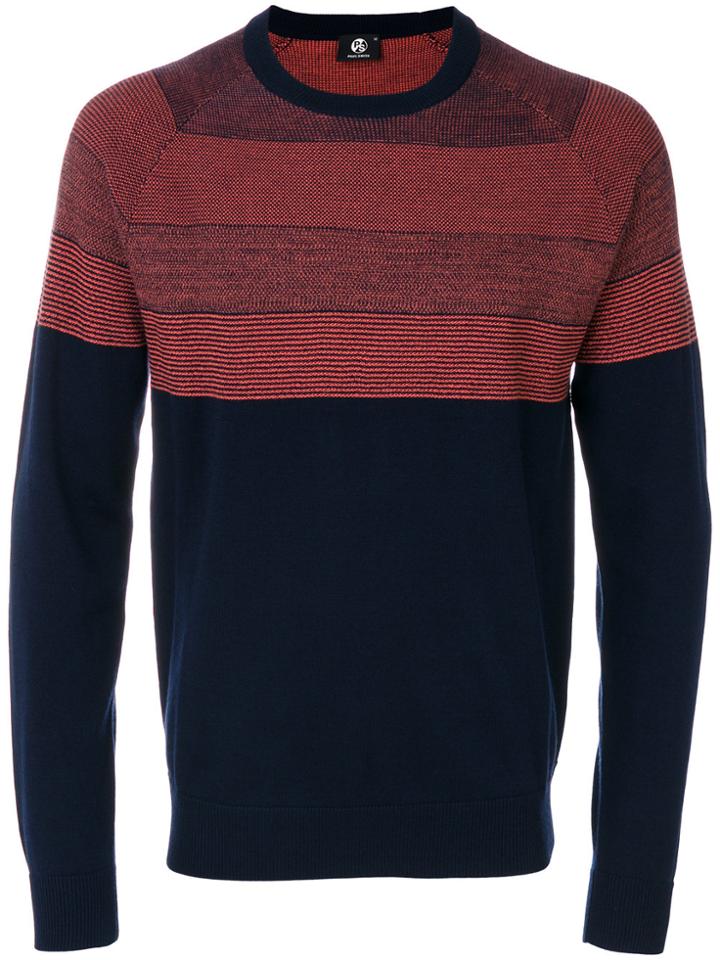 Ps By Paul Smith Striped Long Sleeved Sweatshirt - Blue
