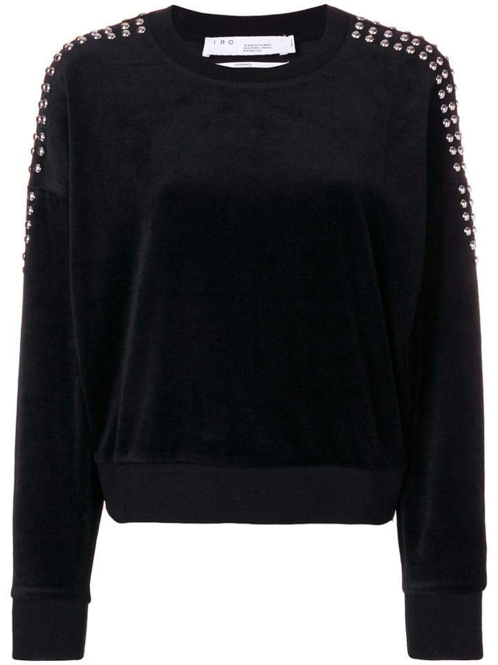 Iro Studded Sleeve Sweatshirt - Black